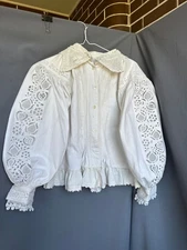1920s Romanian Folk Blouse • Antique Hand Embroidered Linen Shirt  Vintage lover