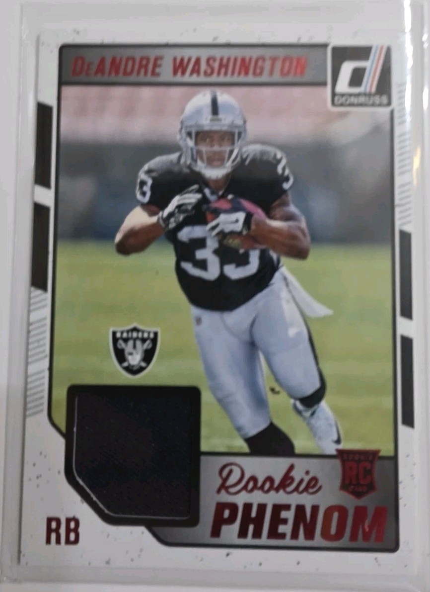 2016 Donruss - Rookie Phenom Jersey Relics DeAndre Washington #26 Red Foil