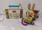 Fisher Price Wooden Vintage Toy Lot Of 2 Good