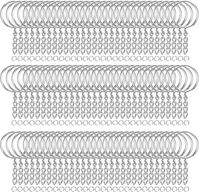 100Pcs Keychain Rings with Chain and Jump Rings, 1 Inch Split Key Ring with Chai