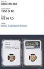 1958 D 1C RED - Label NGC Standard Brown — photo 3