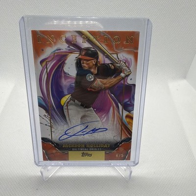2025 Orange Icons Jackson Holiday Auto On Card - /5 Orioles Color Match🔥