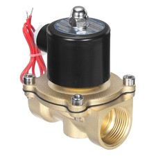 Brass Electric Solenoid Valve 1\" NPT 220V AC for Air Water Gas Diesel
