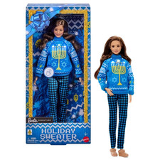 2026 Barbie Signature Holiday Sweater Hanukkah Doll Light Up PRESALE NEW