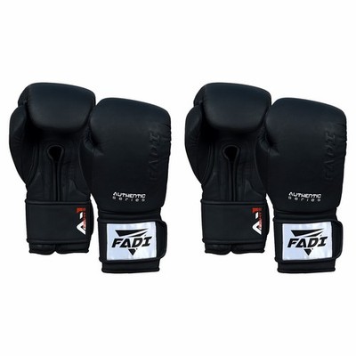 FADI Sports A1 Pro Boxing Gloves 12oz Black 2 Pairs Leather MMA Sparring