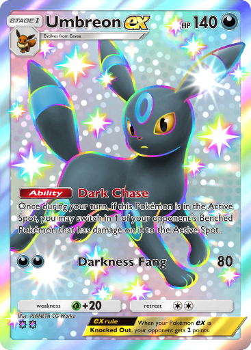 Pokemon Pocket TCG Trading Card 2 Star Shiny Umbreon EX Fantastical DIGITAL