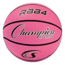 Champion Sports Size 6 Pink Rubber Basketball Indoor Outdoor Durable Play