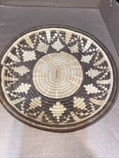 Antique Southwestern Native American Style Coiled Basket Bowl 7  