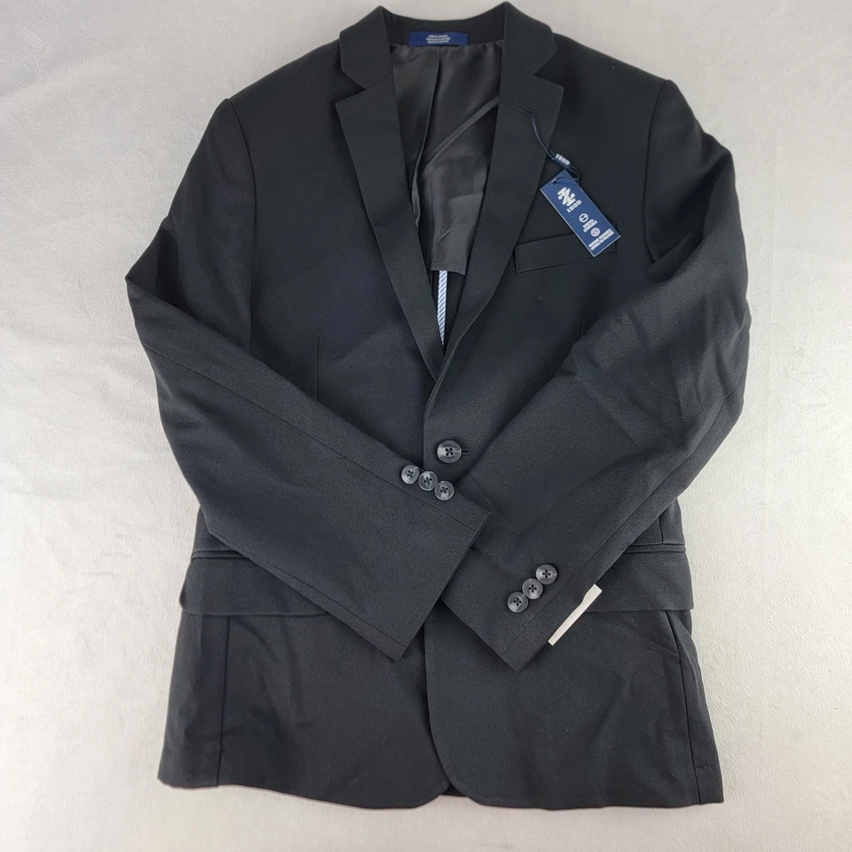 Chaqueta Blazer IZOD Niños Talla 12 Negra Elástica Lavable a Máquina Formal NUEVA Foto 2 de 4