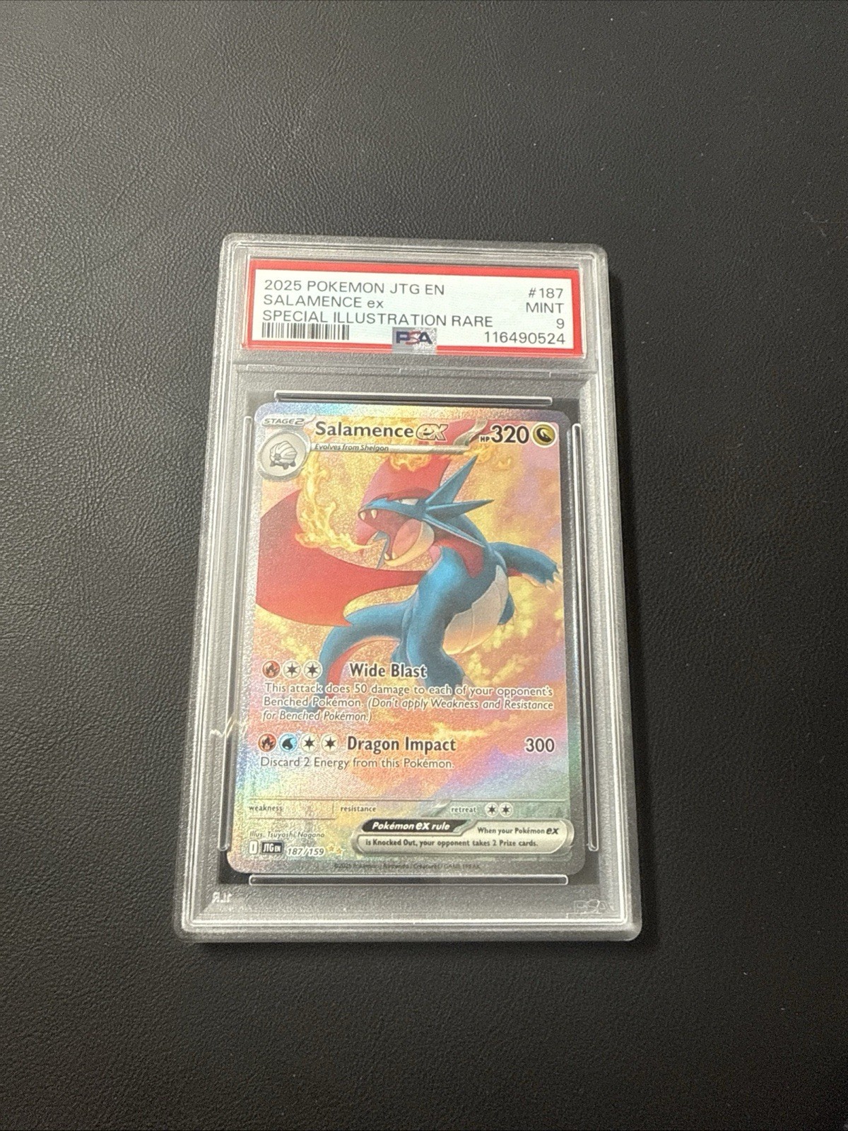 Pokémon TCG Salamence EX Journey Together PSA 9 #187