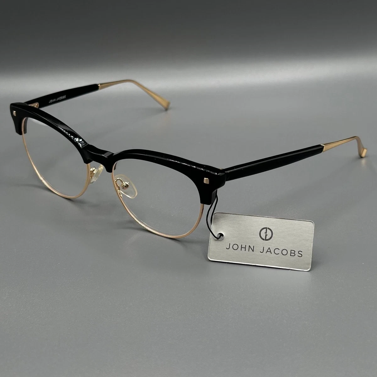 John Jacobs JJ E10245 C1 Glasses Frame 50-17-138 Black Gold