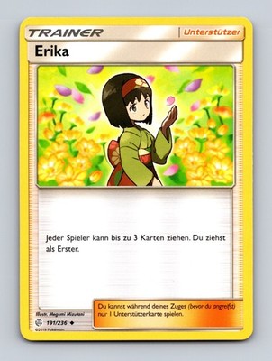 TCG Pokemon Karte Erika CEC 191/236 DE Megumi Mizutani Cosmic Eclipse