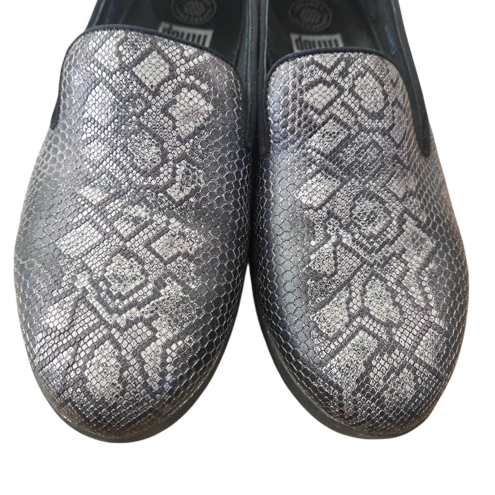 FitFlop Audrey Python Print Smoking Slippers Loaf… - image 5