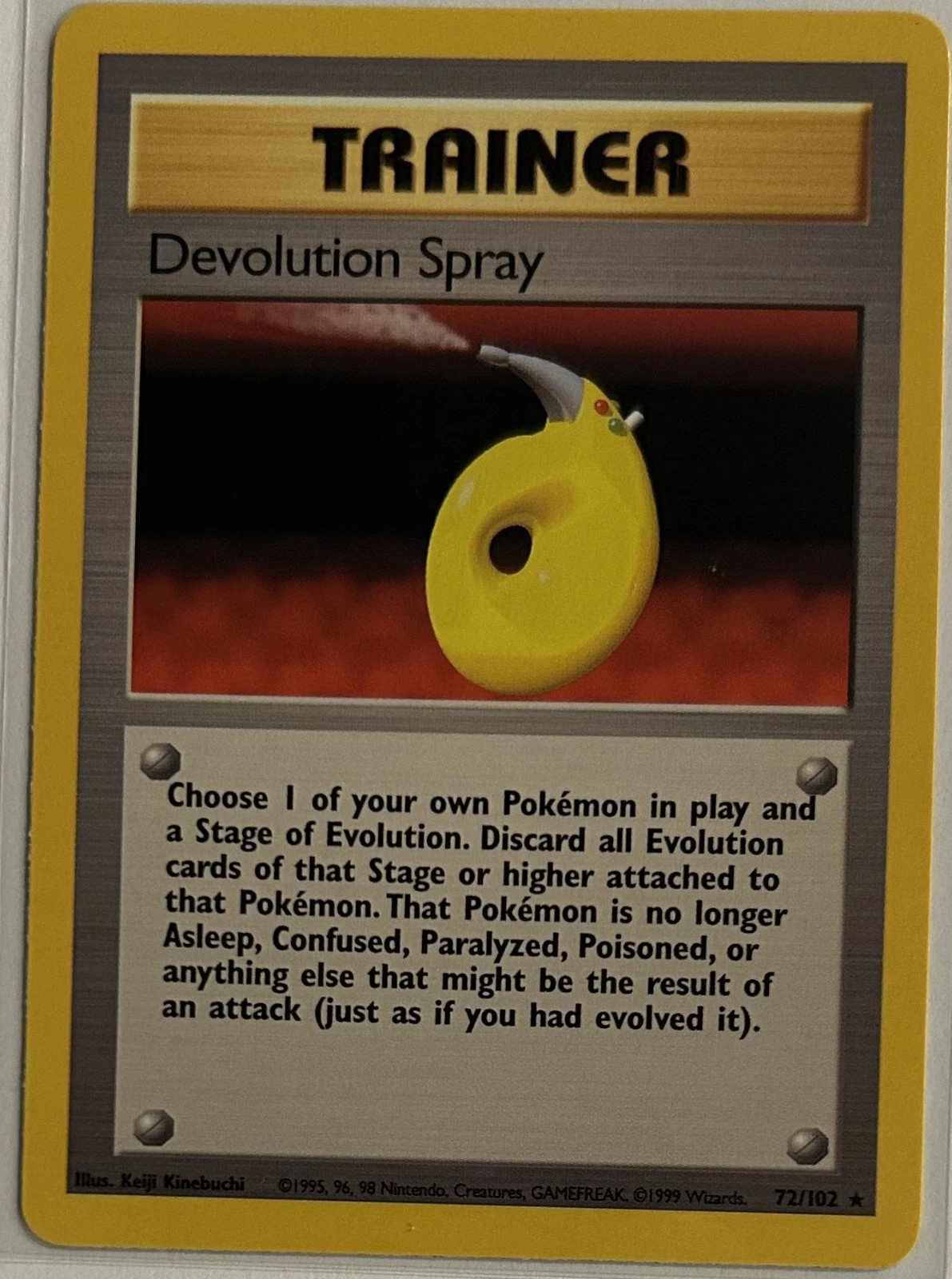 Pokémon TCG Devolution Spray Trainer Base Set 72/102 Shadowless WOTC 1999
