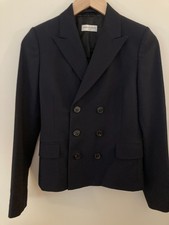 euc DRIES VAN NOTEN Blazer Jacket Navy Blue 34/Small/XS