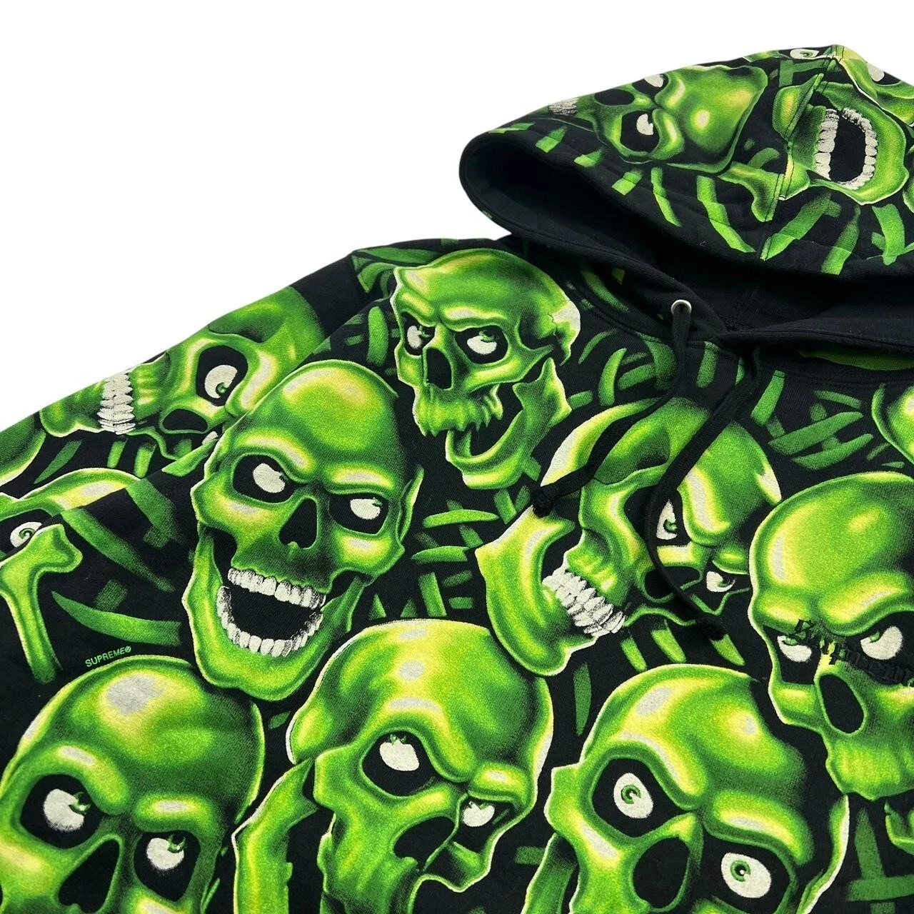 Felpa con cappuccio Supreme Green Skull Pile Medium