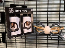 Vegas Golden Knights Baby Sippy Cups, Rattle and Toy Train package