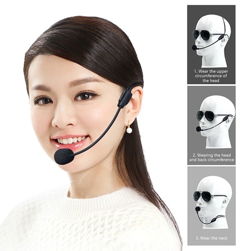 3.5MM Thread Headworn Wired Microphone Headset Voice Amplifier Speaker Universal - Afbeelding 7 van 12