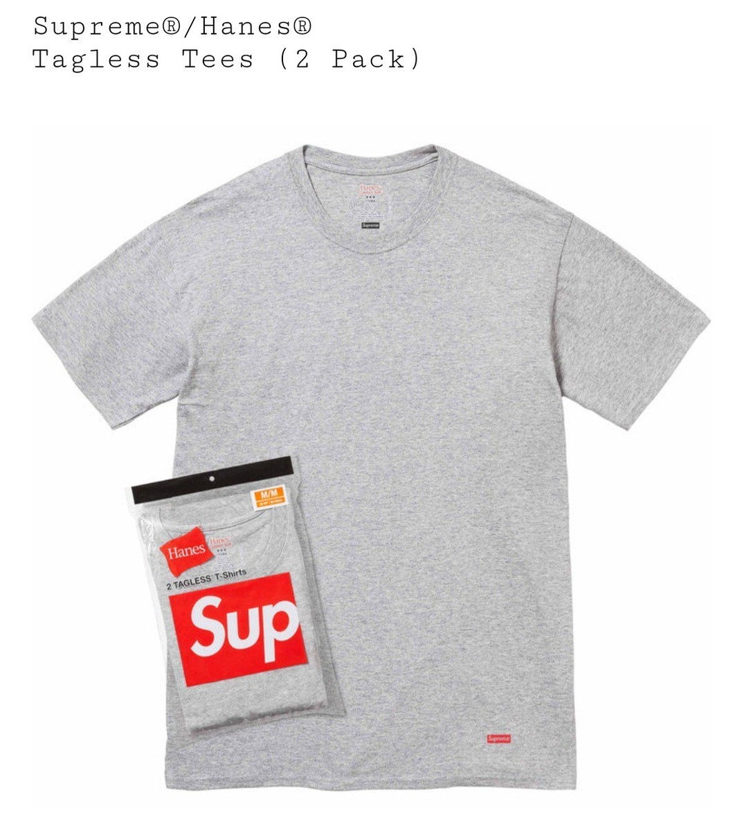 Supreme Hanes Tagless Tees (3 pack) XL 3枚セット 黒 Supreme Hanes Tagless Tees (3 pack) XL 3枚セット 黒