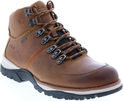 #ad Clarks Clarks ToptonPine GTX Mens Brown Leather Lace Up Casual Dress Boots $168.00