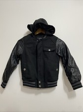 Urban Republic 2008 UR Boys Youth Black Sz 8 Small Zip Hoodie Jacket Wool Blend