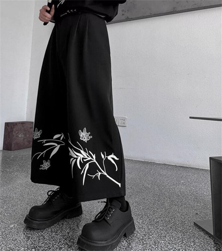Chinesische Herren Hose weites Bein Freizeithose Rock Hose Mode - Bild 3 von 9