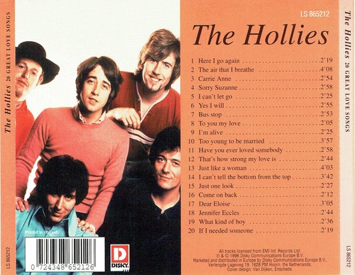 (CD) The Hollies - 20 Great Love Songs - Sorry Suzanne, Dear Eloise, Bus Stop - Bild 2 von 2