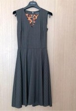 Dolce&Gabbana Women S Pinstripe Dress Gray 36 Size Figure-Flattering Elegant LTD