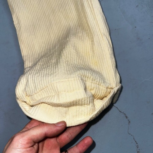 1930s 1940s Pants Mens 27 Yellow Corduroy Chino Straight Pockets Palm Beach Suit - Picture 4 of 16