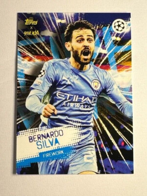 Topps Steve Aoki 2021/22 UEFA Champions League Manchester City Bernardo Silva