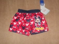 NEW, BABY BOYS MICKEY MOUSE SWIM TRUNKS, DISNEY BABY, SIZE 0-3 MONTHS