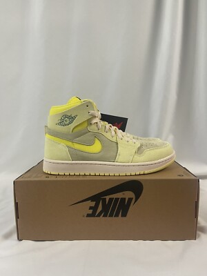 Air Jordan 1 Zoom CMFT 2 Running Citron Tint Muslin DV1305-800 Women's Size 10