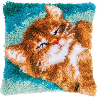 Vervaco ~ Kissenverriegelung Haken Kit ~ Katzenschnurren