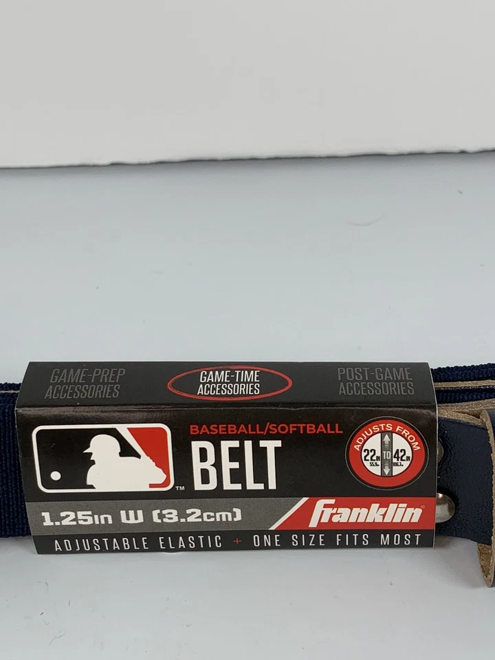 Cinturón azul béisbol softbol Franklin nuevo con etiquetas 22” a 42” ajustable azul marino Foto 2 de 4