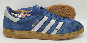 blue and white adidas munchen