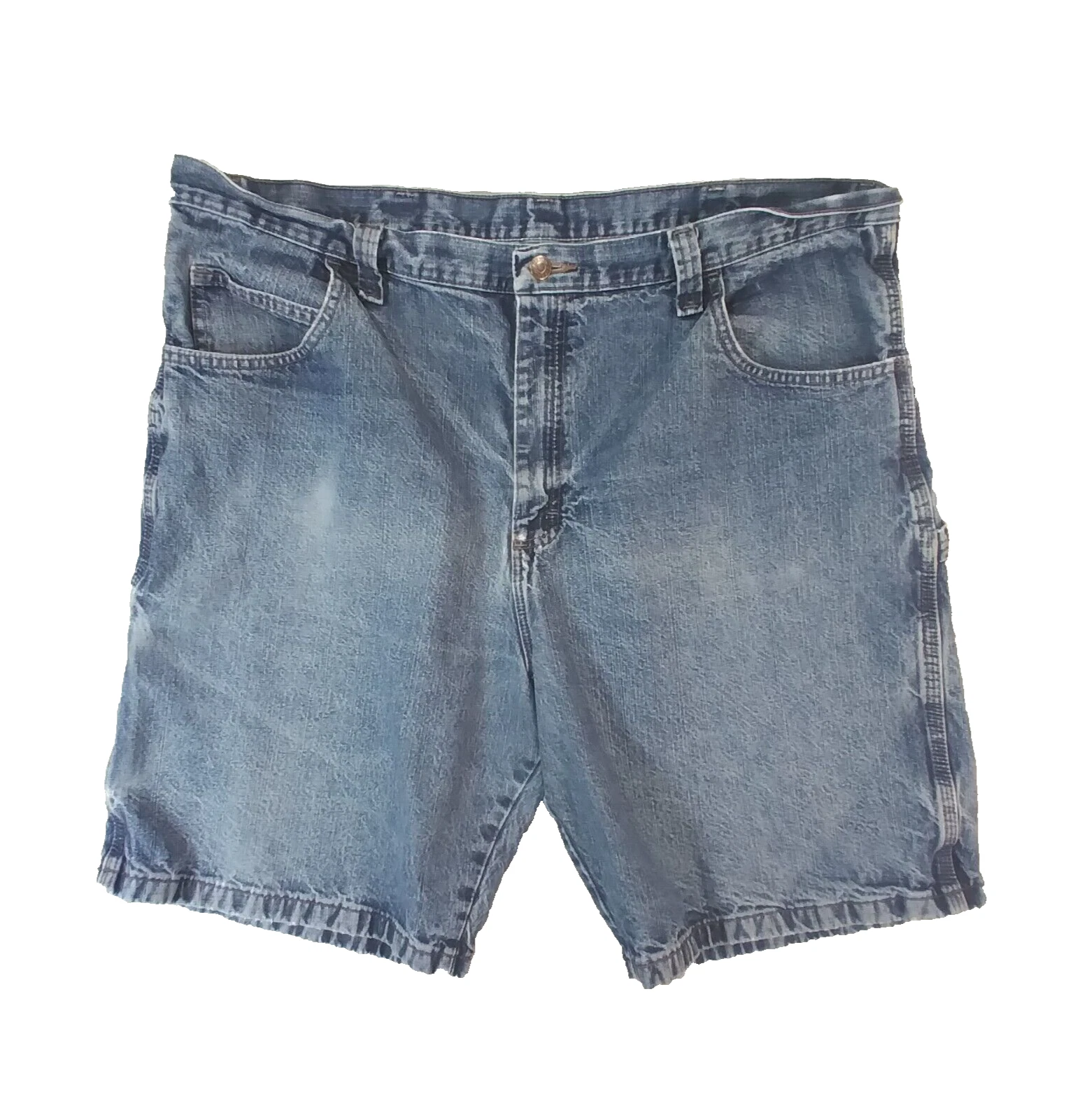 Wrangler carpenter shorts men's 42 x 10 blue denim jeans workwear outdoor
