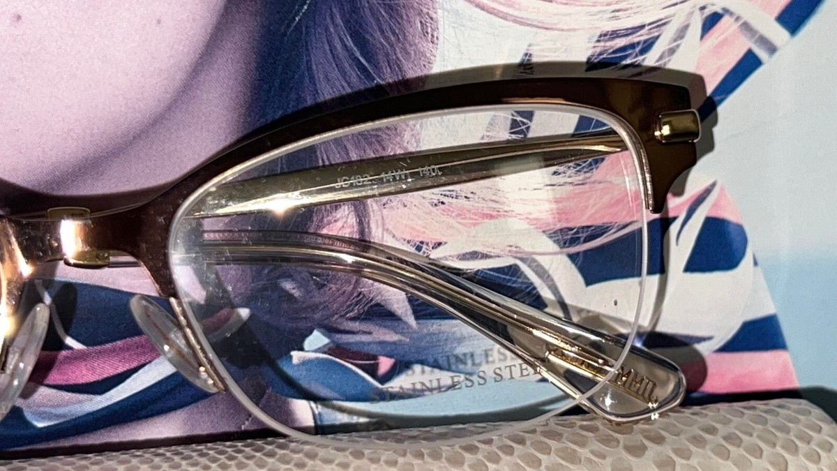 Jimmy Choo JC182-14W Eyeglasses Brown Rose Gold Frames 53-16