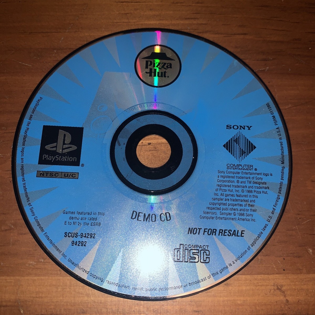 Playstation 1 Pizza Hut PS1 Demo Disc CD | eBay
