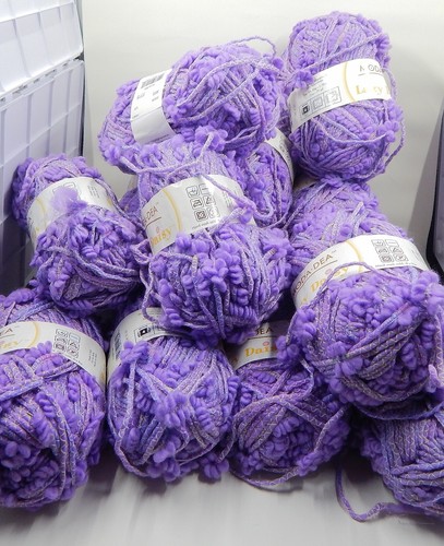 Moda Dea Lazy Daisy Purple Rain Yarn 1.76 oz 77 yd Each Made in Italy Lot of 15 - Picture 7 of 7