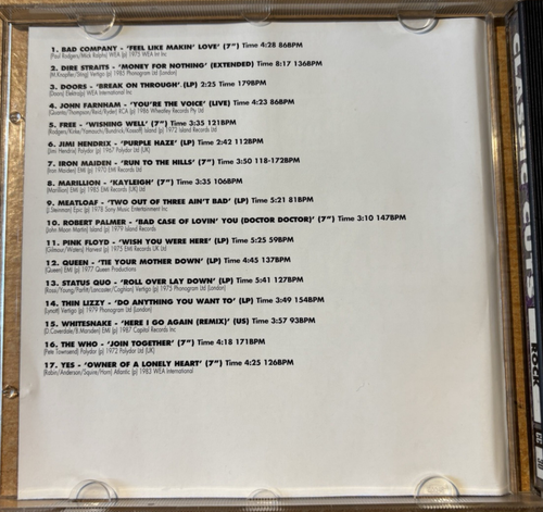 VARIOUS * CLASSIC CUTS 30 ROCK * PROMO CD ALBUM MASTERMIX CC 30 PLAYS GREAT - Picture 3 of 4