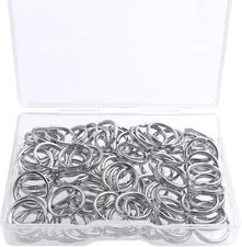 100 Pcs Split Ring, Small Key Rings Bulk Split Keychain Rings DIY Craft Metal Ke