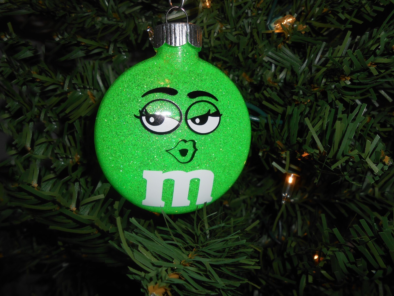 M&M® Glitter Christmas Ornament Various Colors eBay