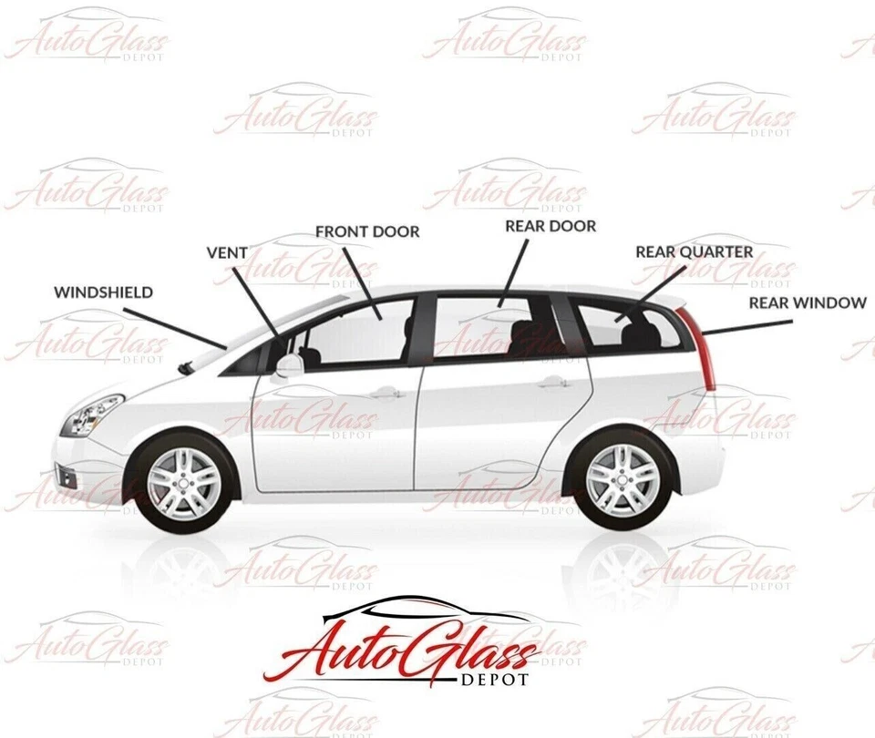 Fits 2013-2016 Chevrolet Colorado /2016-S10 4D Crew Cab Right Front Window Glass - Image 2 of 2