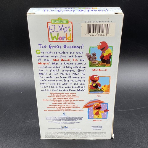 Lot of 4Elmos World VHS Tapes Head to Toe With Elmo, SingingGreat