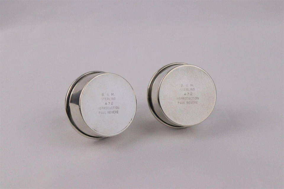 纯银盐和胡椒瓶 Paul Revere 复制 B 和 M Ster — 第 3/4 张图片