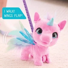 furReal Fly-A-Lots Alicorn 8-Inch Interactive Walking Plush with Sounds New Gift