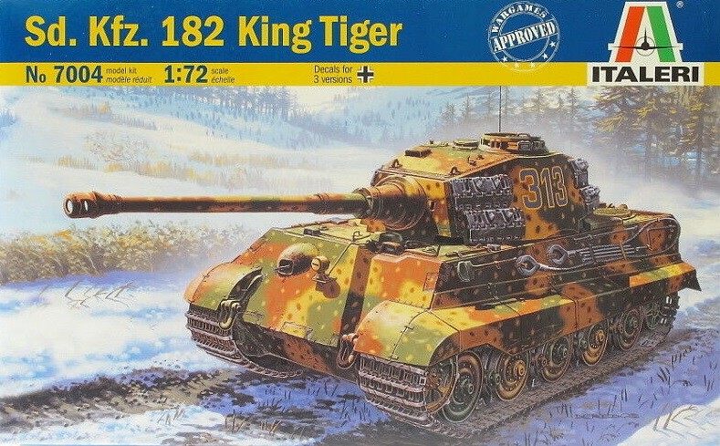 Italeri Military Model 1/72 SD KFZ 182 King Tiger Scale Hobby 7004