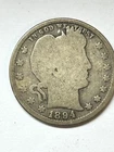 1894-S Barber 25c Silver Quarter