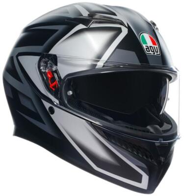 Integralhelm AGV K3 E2206 MPLK Compound schwarz grau Homulation E06 Größe XL