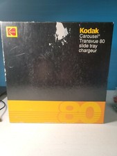 Vintage Kodak Carousel Transvue 80 Slide Tray Chargeur w/Original Box. 1J